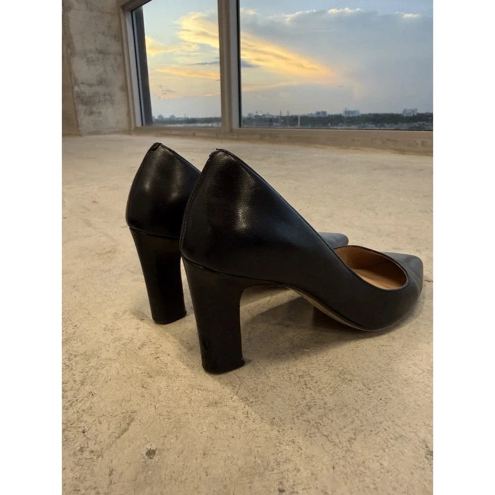 Cole Haan Women's Black Pointed Toe Block Heel Slip-On Pumps Size 5B
